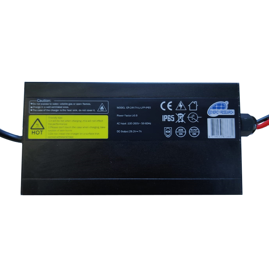Lithium-LFP charger 24V 7A IP65